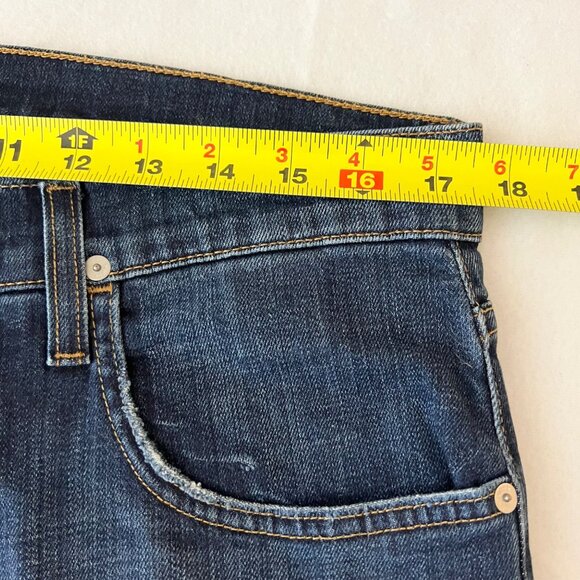 Hudson Men Distressed Stretch Blue Denim Jeans 33x30.5 Wilde Relax Straight Leg - Picture 10 of 13